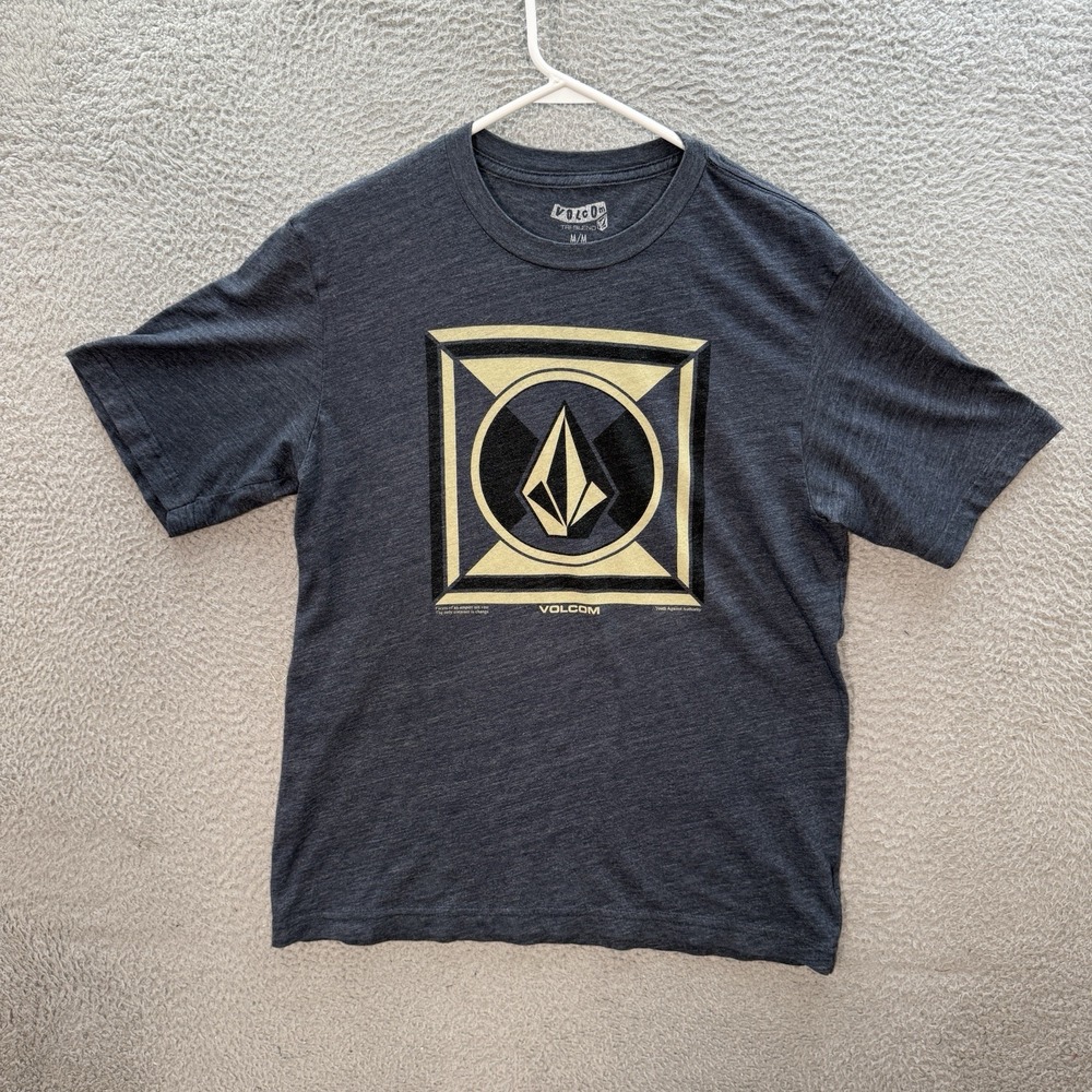 Volcom Shirt Adult Medium Gray Skater Surfer BMX Grunge Thrasher Y2K Mens